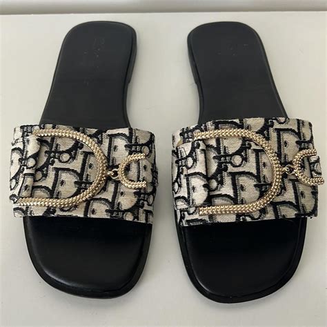 dior sandals cream